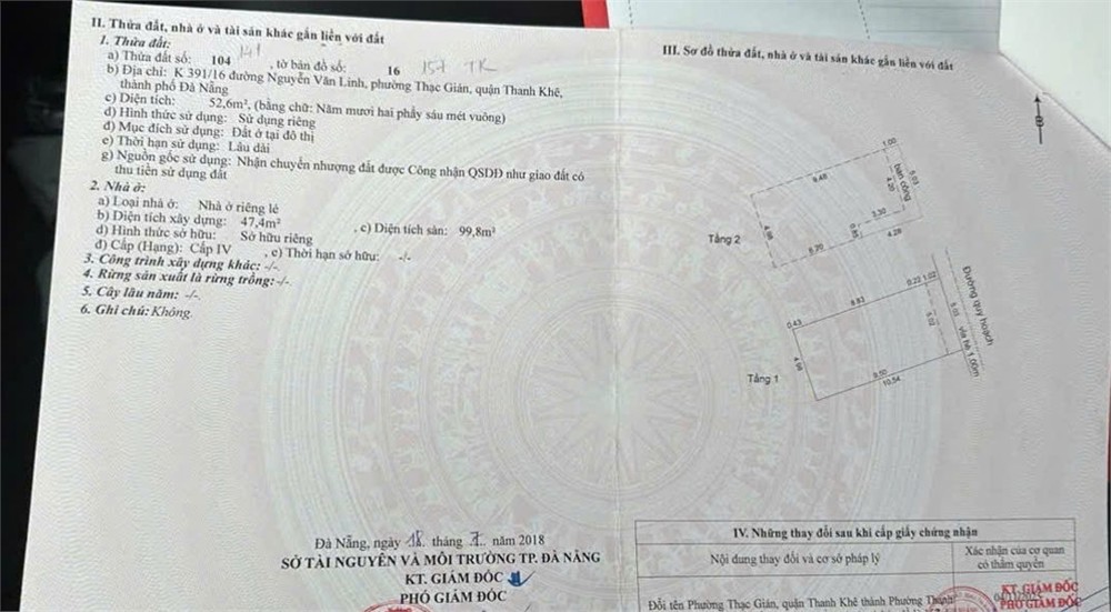 Nhà Đẹp- Giá Tốt Chính Chủ Cần Bán Nhanh Căn Nhà Tại Quận Thanh Khê, Tp Đà Nẵng