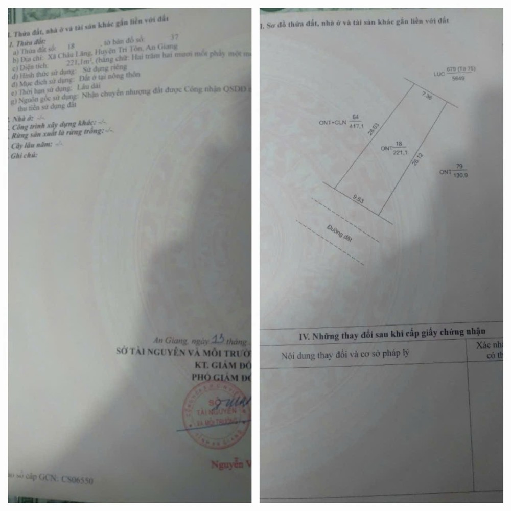 Đất Đẹp - Đầu Tư Sinh Lời - Chính Chủ Bán 2 Lô Đất Tại Xã Châu Lăng, Tri Tôn, An Giang