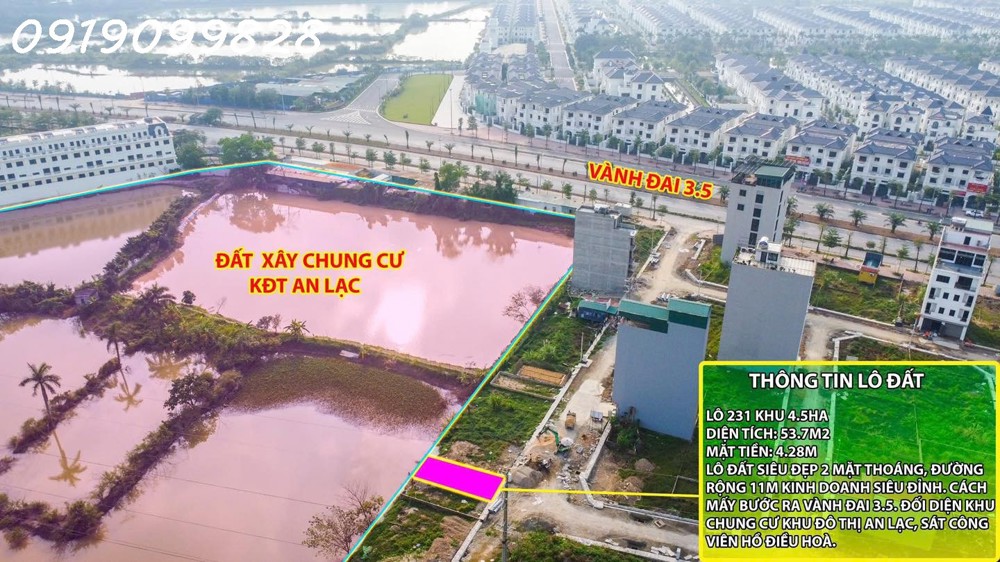 Tôi Cần Bán Lô Đất Cực Hiếm Khu Đất Dịch Vụ 4.6 Ha Vân Canh Sát An Lạc Symphony 3 Bước Chân Ra Vành