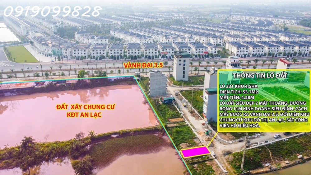 Tôi Cần Bán Lô Đất Cực Hiếm Khu Đất Dịch Vụ 4.6 Ha Vân Canh Sát An Lạc Symphony 3 Bước Chân Ra Vành