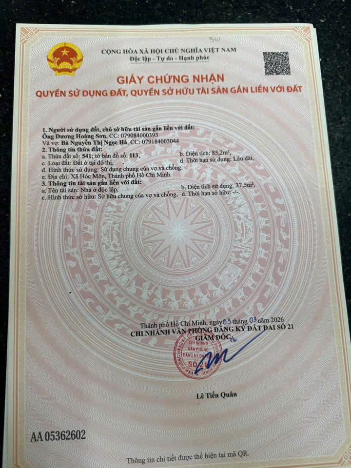 2 Lô F0 Tân Xuân – Tặng Dãy Trọ – Mt Đường 7M Thông – Giá Sốc