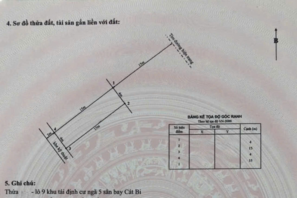 Bán Đất Lô 9 Lê Hồng Phong – Hải An – Khe Sau 2M – Giá 117Tr/m²