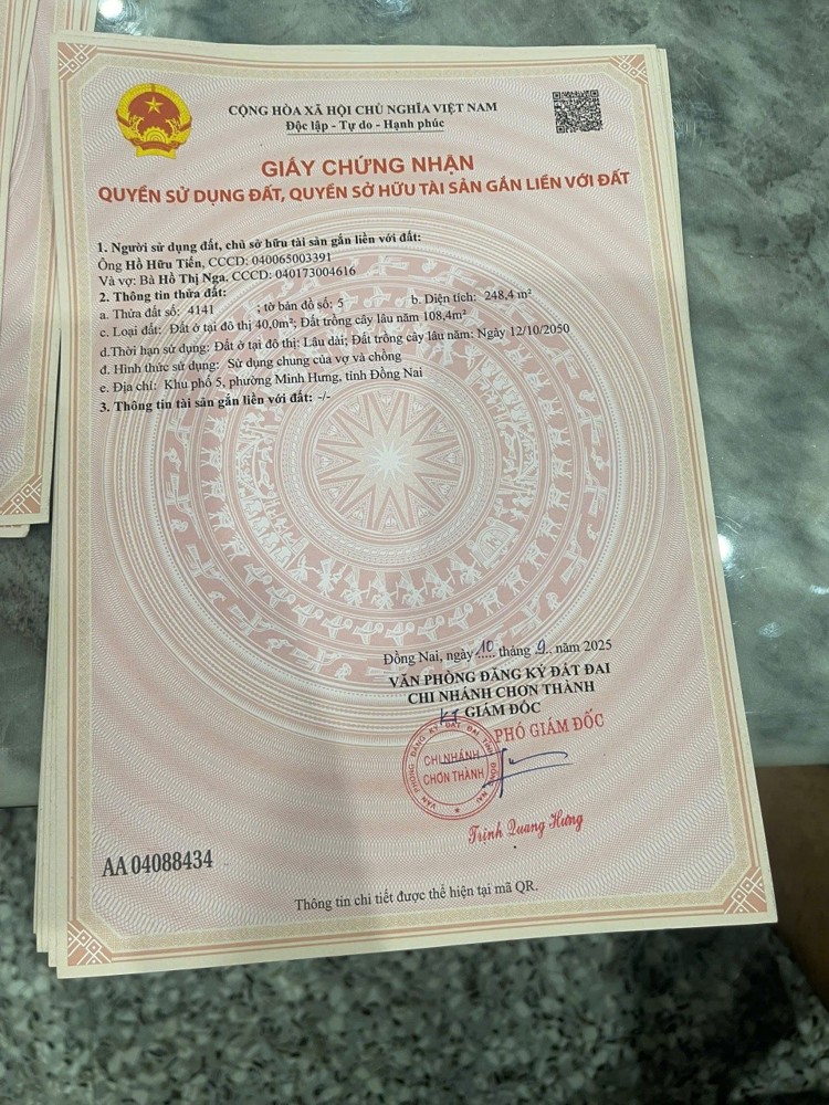 Chính Chủ Cần Bán Khu Minh Hưng Sikico