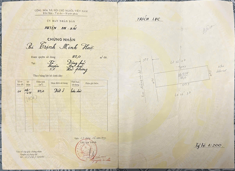 Bán Đất Phương Lưu – Đông Hải 1 – Đường 3 Ô Tô Tránh – Giá 50Tr/m²