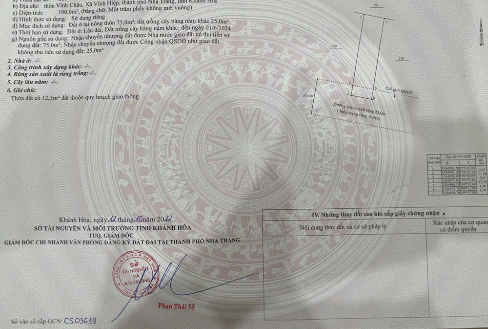 Bán Đất Trục Chính Kdc Vĩnh Châu , Vĩnh Hiệp, Nha Trang , Khánh Hòa