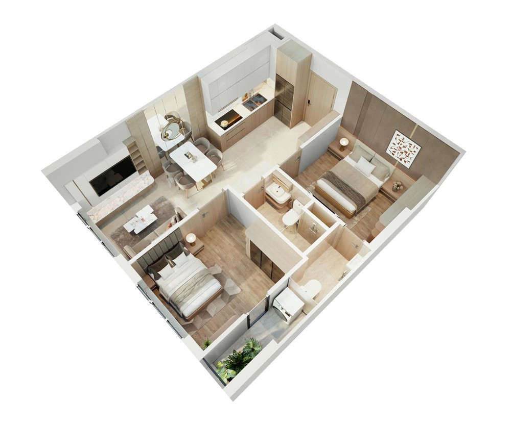 2Pn 2Vs Tầng 22 – View Đẹp Không Chắn Giá 2,25 Tỷ (Đã Vat)