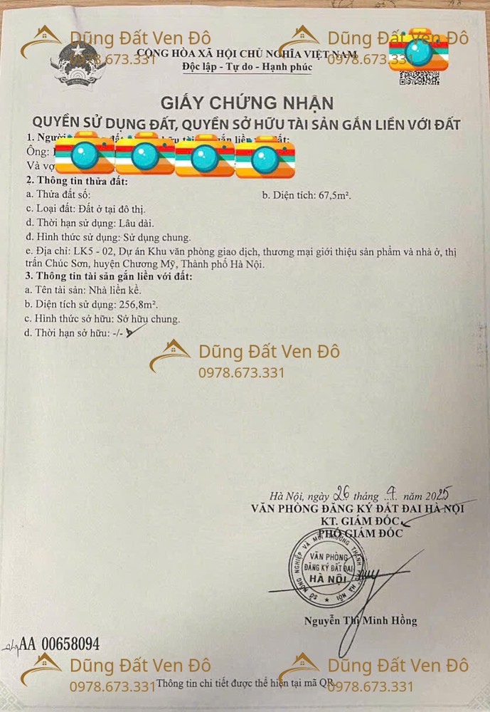 Nhà Liền Kề Lộc Ninh – Chúc Sơn, Chương Mỹ, Hà Nội