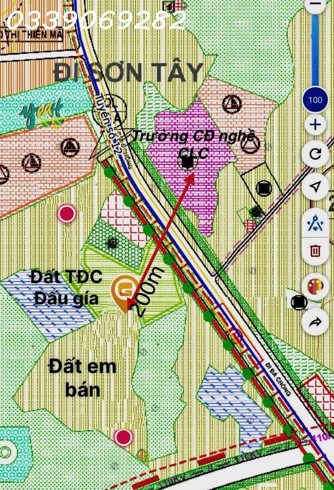 Bán 100M2 Gần Tân Xã, Khu Vực Trung Tâm Hòa Lạc. Phù Hợp Xây Trọ, Đầu Tư Sinh Lời, Kết Nối Metro 12