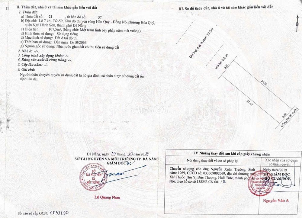 Hot Hot – Đầu Tư Là Sinh Lời- Chính Chủ Cần Bán Gấp Đất Tại Phường Hòa Qúy, Quận Ngũ Hành Sơn, Đà