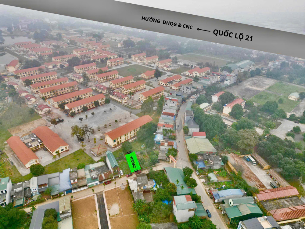 Duy Nhất 1 Lô Mặt Đường Quốc Lộ 21 Diện Tích 100M Trung Tâm Hoà Lạc