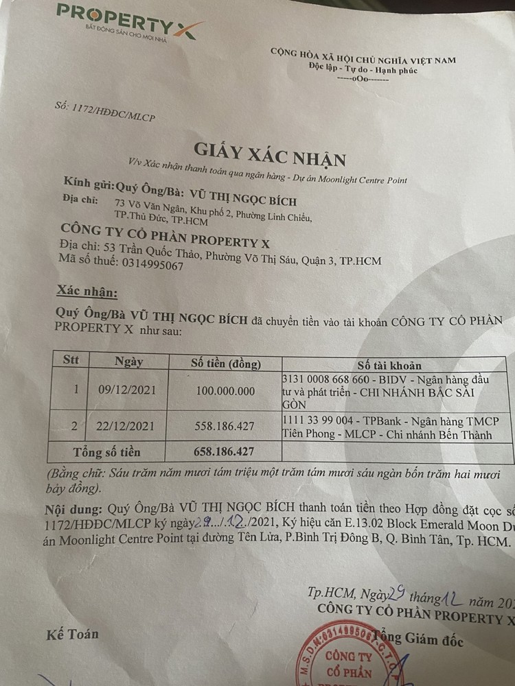 Chính Chủ Bán Căn Hộ 1 Pn+1, 35.98M2, Dự Án Moonlight Centre Point, Quận Bình Tân, Hcm