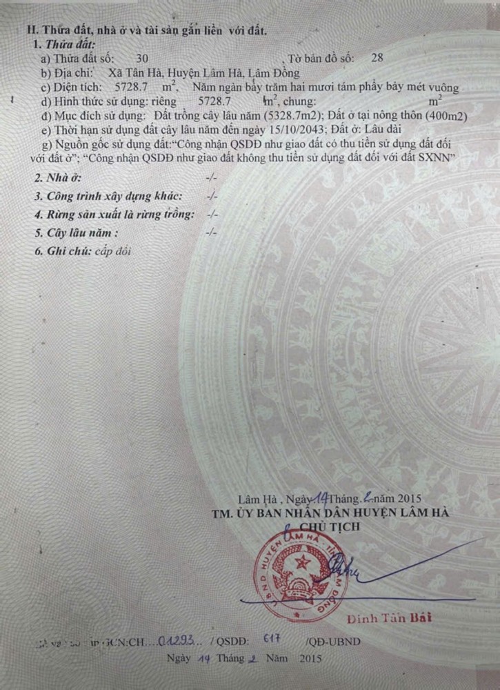 Hot Hot Đất Đẹp – Giá Tốt – Chính Chủ Bán Đất Tại Xã Tân Hà, Huyện Lâm Hà, Lâm Đồng