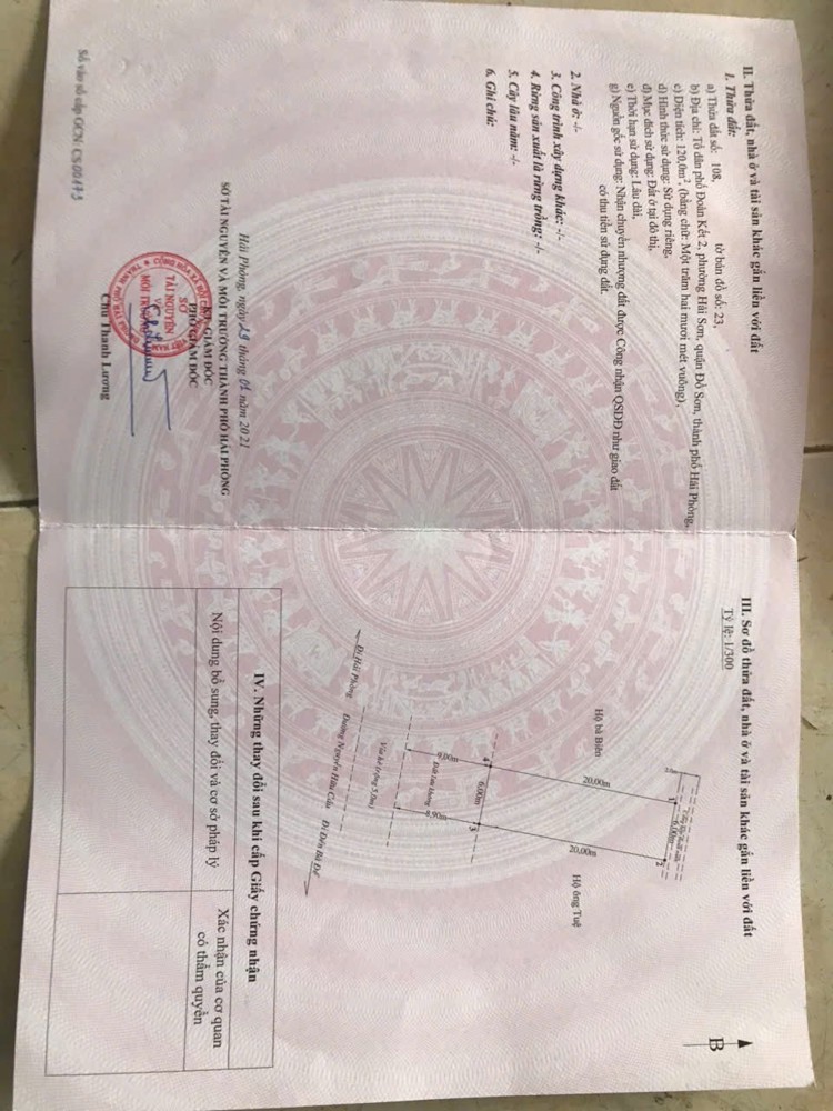 Bán Đất Hải Sơn, Đồ Sơn – 120M2 – Ngõ Rộng 5M – Giá 7.X Tỷ-Zalo: 0567 222 555