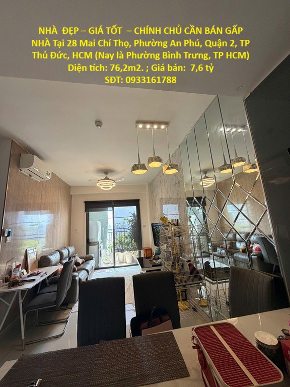 Nhà Đẹp – Giá Tốt – Chính Chủ Cần Bán Gấp Nhà Tại Phường An Phú, Quận 2, Tp Thủ Đức, Hcm