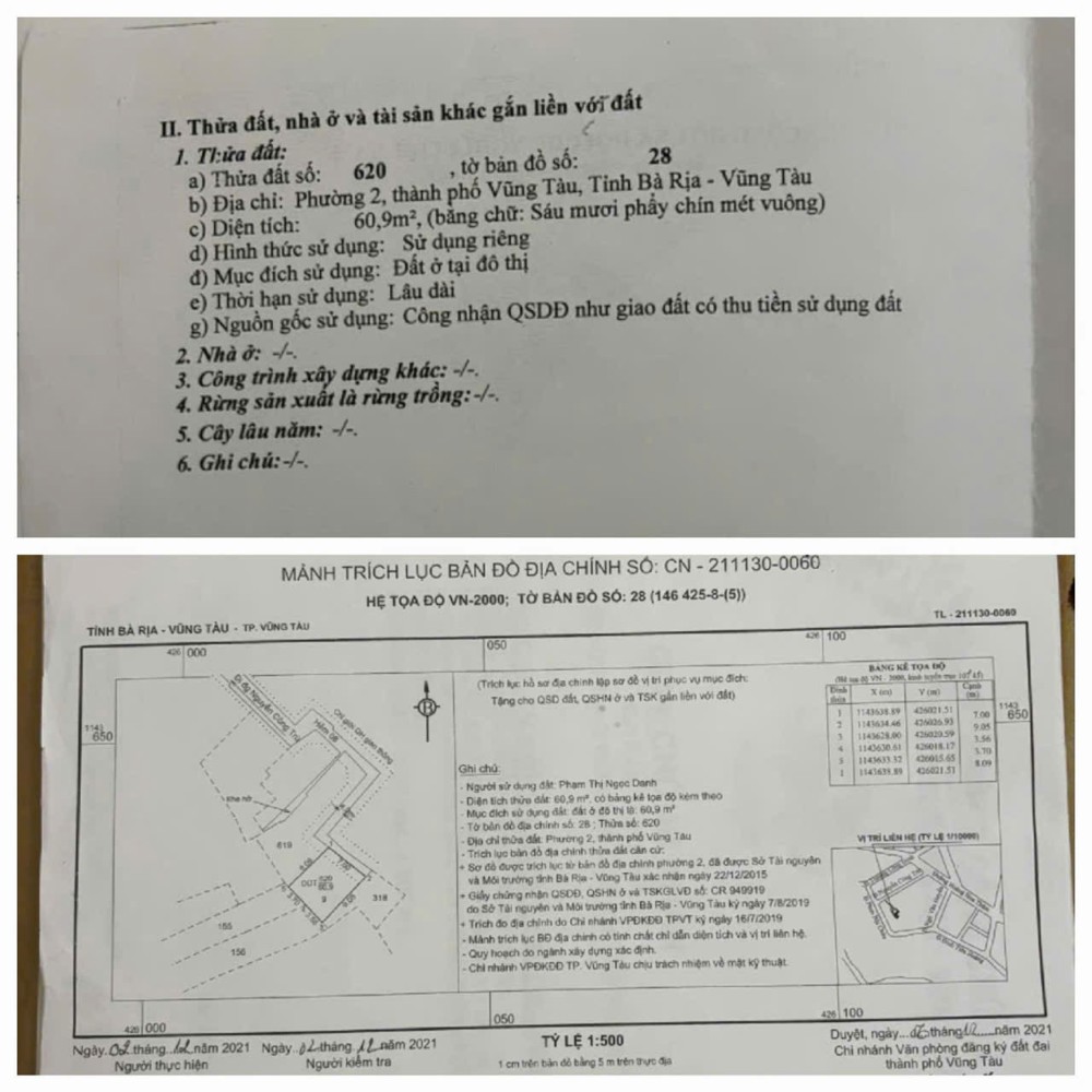Vị Trí Đẹp - Đầu Tư Là Sinh Lời - Chính Chủ Bán Đất Kèm Nhà Tại Phường 2, Tp Vũng Tàu