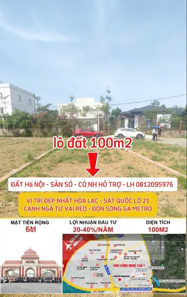 Chính Chủ Bán Mảnh Đất Full Thổ Cư Giá Đầu Tư Ngay Lõi Khu Công Nghệ Cao