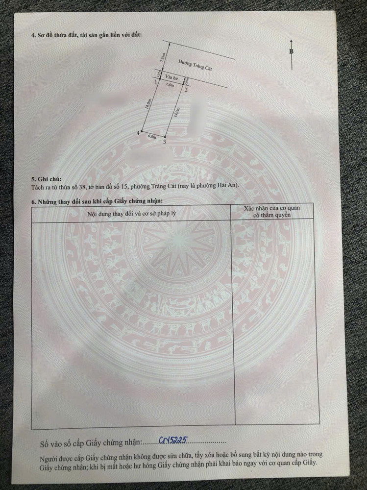 Bán Đất Tặng Nhà Cấp 4 Mặt Đường Tràng Cát – Hải An – Kinh Doanh Tốt – Giá 51Tr/m²