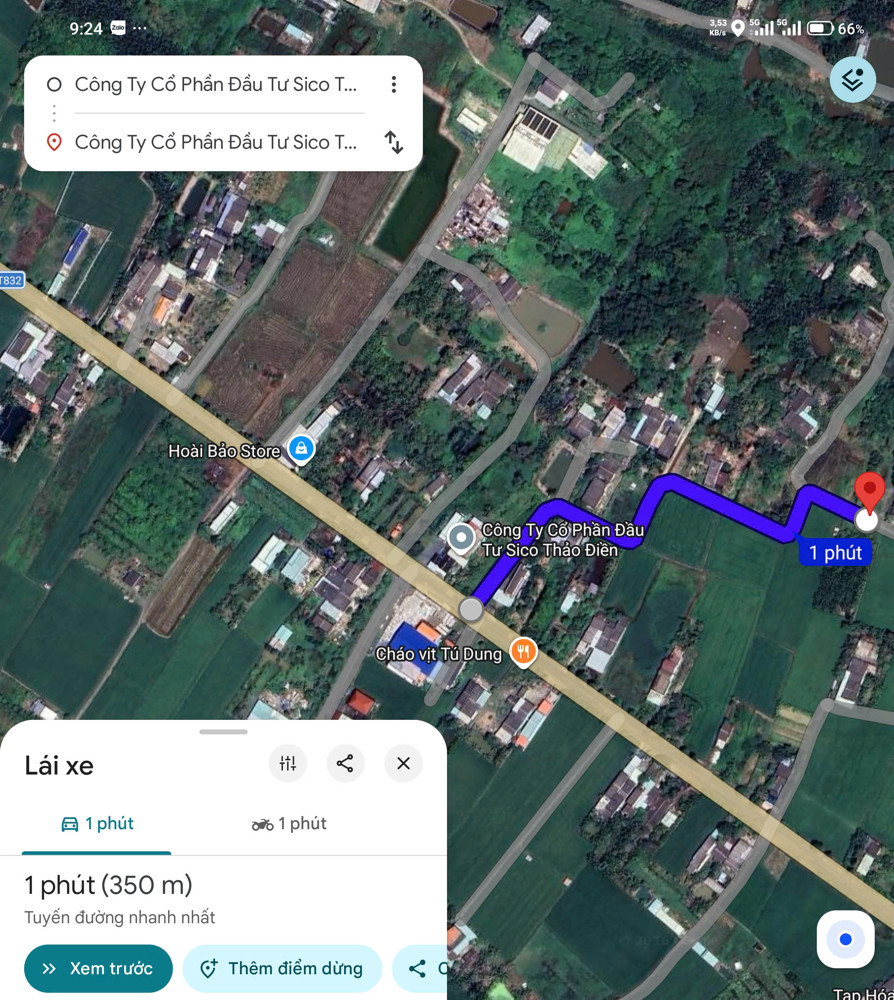 Bán Lô Đất Lúa Xã Tân Trụ Giá 5 Tỷ