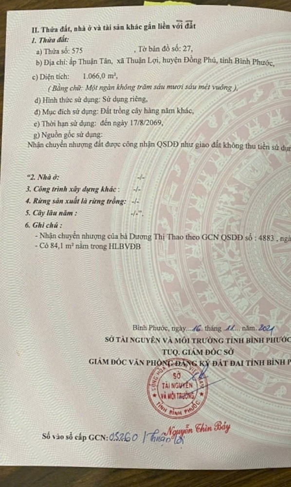 Gấp Gấp - Tôi - Chính Chủ Cần Bán Gấp Lô Đất Giá Siêu Tốt Vị Trí Tại Huyện Đồng Phú, Tỉnh Bình