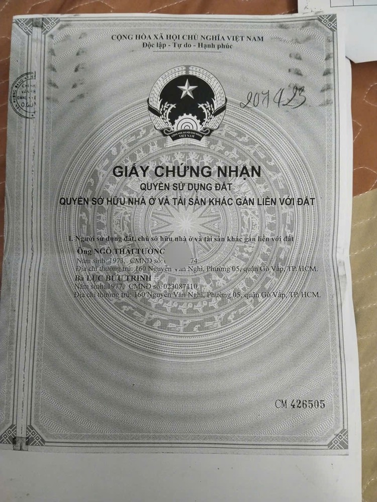 Hot Nhà Chính Chủ- Giá Ưu Đãi Cần Bán Nhanh Căn Nhà Vị Trí Tại Quận Gò Vấp, Tphcm