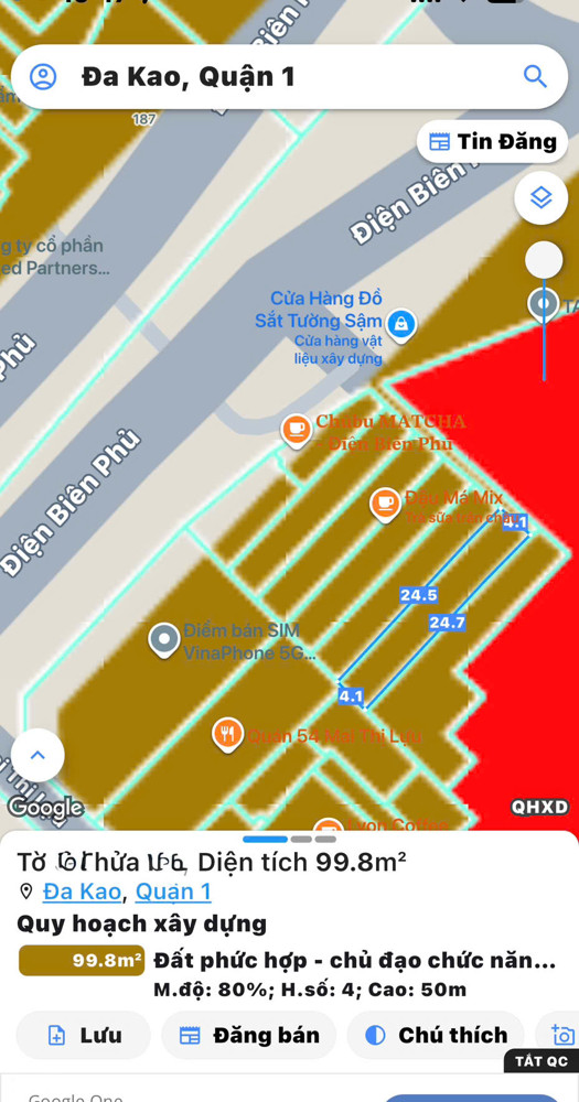 Bán Nhà C4 Đ.điện Biên Phủ, Đakao, Quận 1 - Dt 100M2 Ngang 4M*25m Vuông A4 - Chính Chủ Xưa