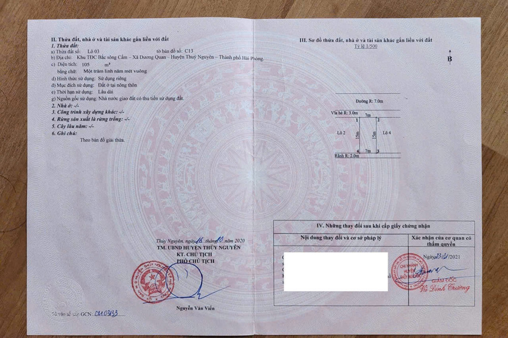 Bán Đất Khu C Tđc Bắc Sông Cấm – Dương Quan – Mt 7M – Giá 6,8 Tỷ