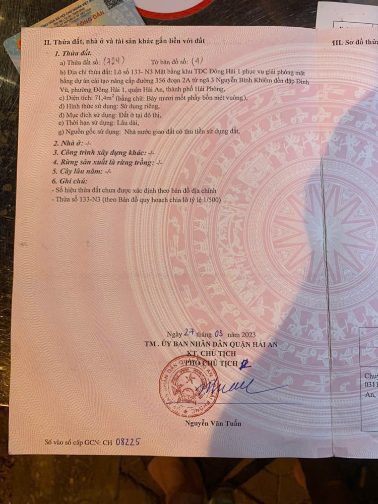 Bán Đất Tđc Vườn Mơ – 358 Đà Nẵng – View Vườn Hoa – Giá 75Tr/m²