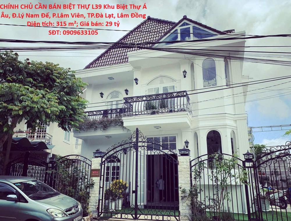 Biệt Thự Đẹp–giá Tốt –Chính Chủ Cần Bán Biệt Thự L39 Khu Biệt Thự Á Âu, Đ.lý Nam Đế, P.lâm Viên,