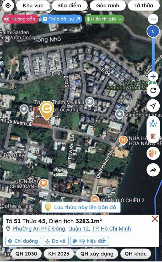 Siêu Phẩm Đất Lớn (59X50) Ven Sông Sài Gòn – An Phú Đông, Q12