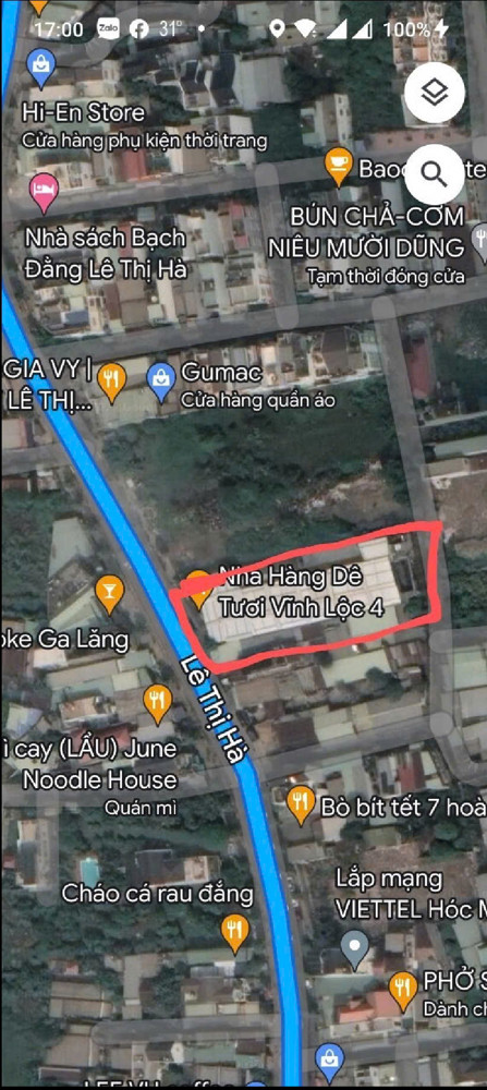 Cc Gửi Bán Đất Mặt Tiền Lê Thị Hà, Hóc Môn – Giảm Từ 155 Tỷ Còn 115 Tỷ!