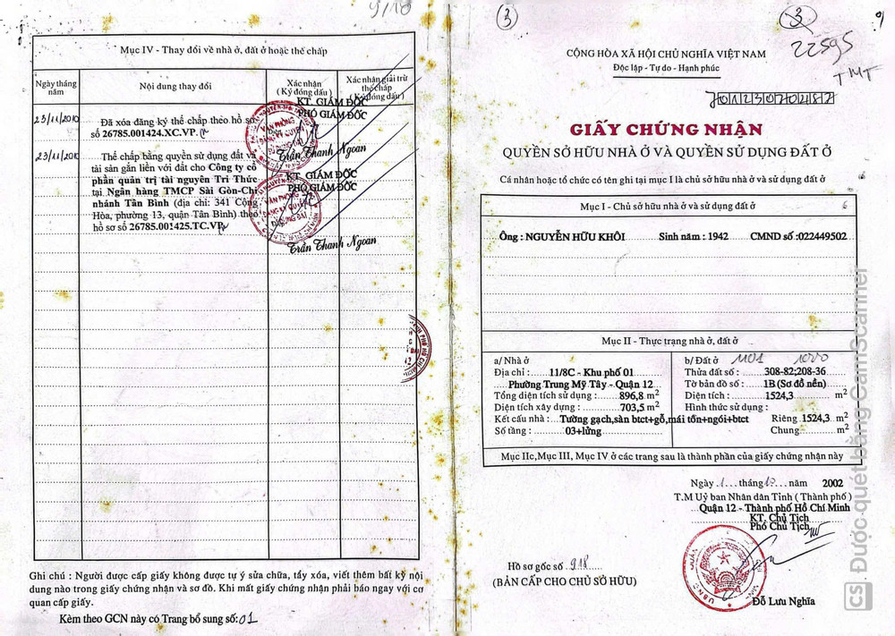 Siêu Vị Trí Vàng – Đất 1.525M² Mặt Tiền Nguyễn Ảnh Thủ, Q.12