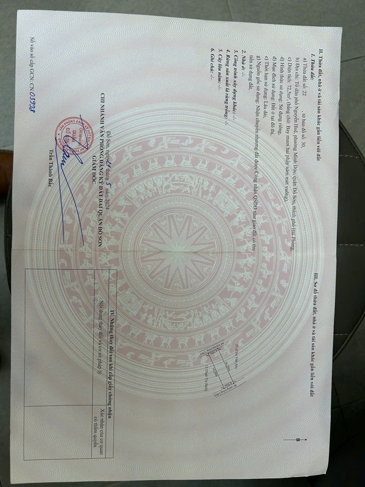 [1,85 Tỷ] Lô Đất Đẹp Tại Tổ Dân Phố Nguyễn Huệ Nam Đồ Sơn Zalo 0567 222 555