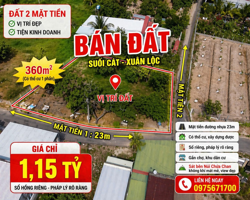 Hot – Bán Gấp Đất Suối Cát Giá Giảm Sâu