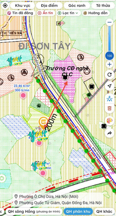 Bán Lô Góc Mặt Kinh Doanh Làn 2 Ql21 Gần Cổng Trường Đhqg Và Khu Cnc Hòa Lạc Đã Có Sổ Full Thổ Cư