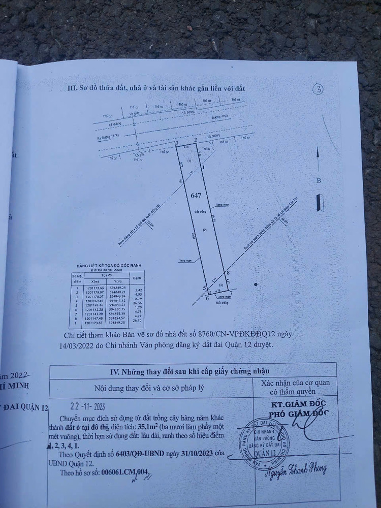 Bán Đất Tô Ký Q12 – 5X38 – Đường 10M – Gần Chợ Tân Chánh Hiệp – Giá Chỉ 4.5 Tỷ