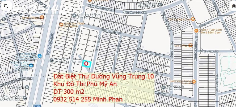 Chính Chủ Cần Bán Nhanh Lô Đất Biệt Thự Khu Đô Thị Phú Mỹ An - Ngũ Hành Sơn - 300M2 - Đường 7M5 