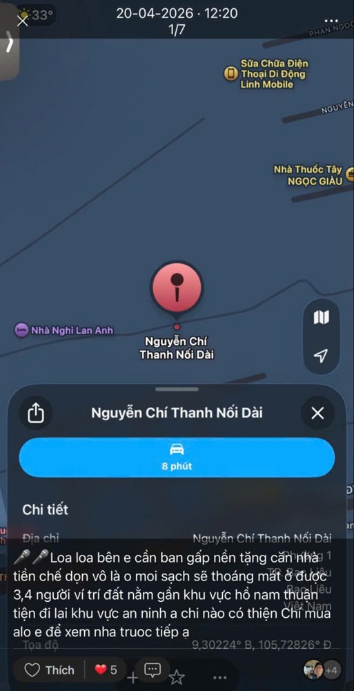 Vị Trí Đẹp - Giá Tốt - Bán Đất Tặng Nhà Tiền Chế Tại Khóm 1, Phường 1, Tp Bạc Liêu