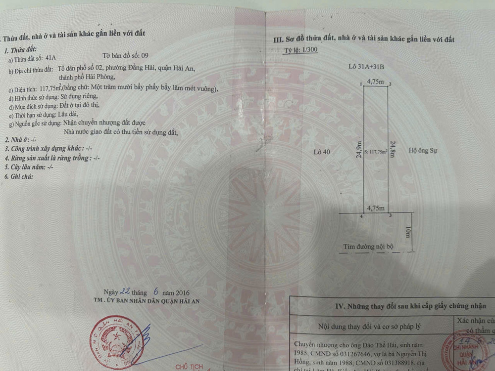 Bán Đất Tđc Đồng Dứa – Đằng Hải – Trục Chính 20M – Giá 48,5Tr/m²