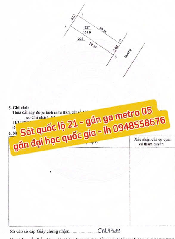 Đất Vàng Phú Cát – Sát Quốc Lộ 21 – Đầu Tư Sinh Lời Ngay
