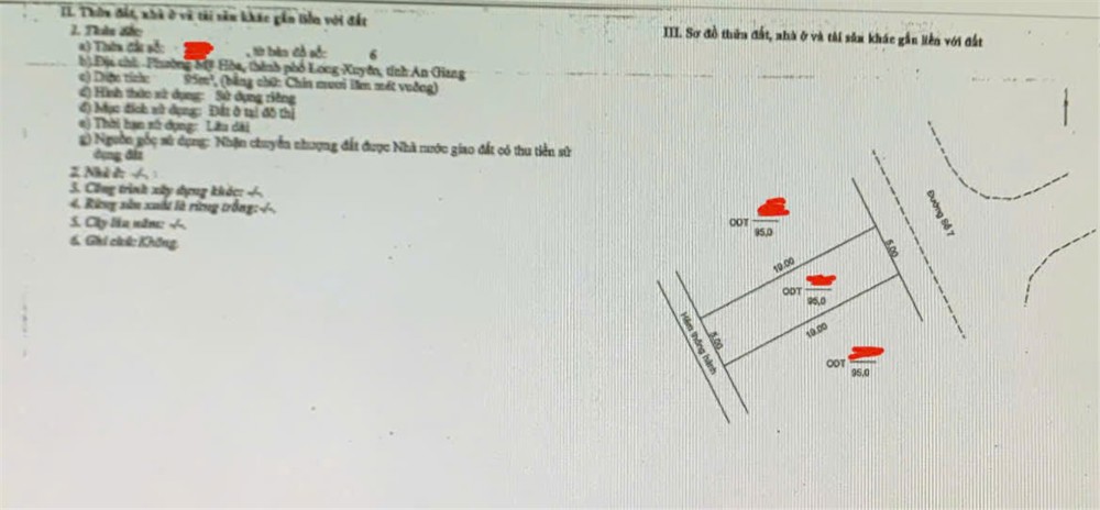 Bán Đất Mặt Tiền Kinh Doanh – Phường Mỹ Hòa, Tp. Long Xuyên, An Giang