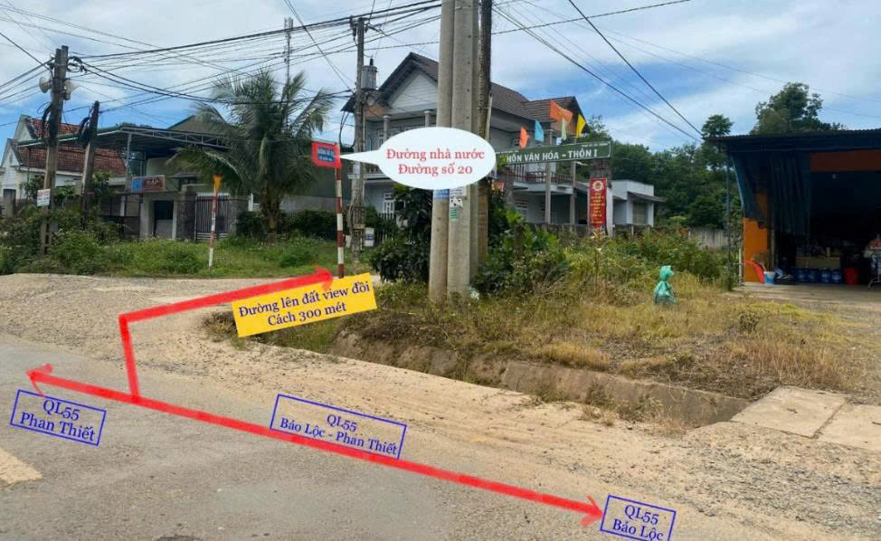 Bán Lô Đất View Đồi – View Suối Đẹp, Full Thổ Cư, Ngang 8M, Cách Ql55 400M