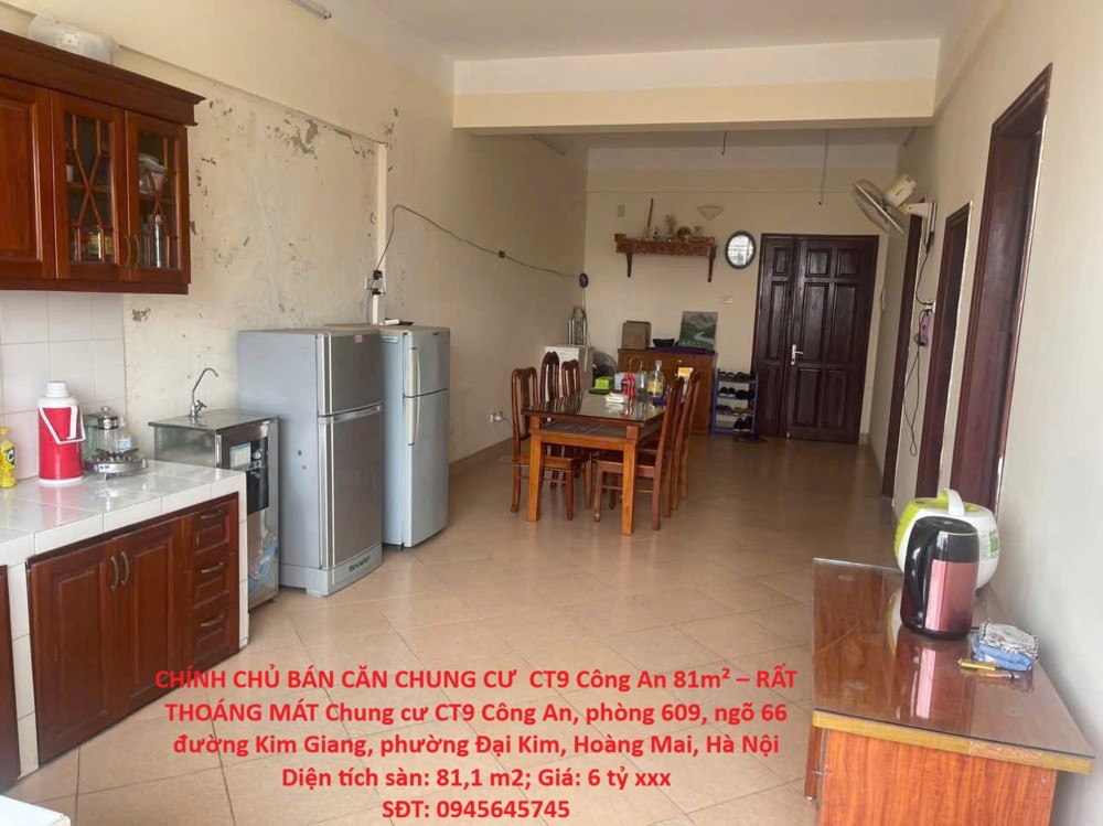 Chính Chủ Bán Căn Chung Cư Ct9 Công An 81M² – Rất Thoáng Mát Kim Giang, Hoàng Mai, Hà Nội