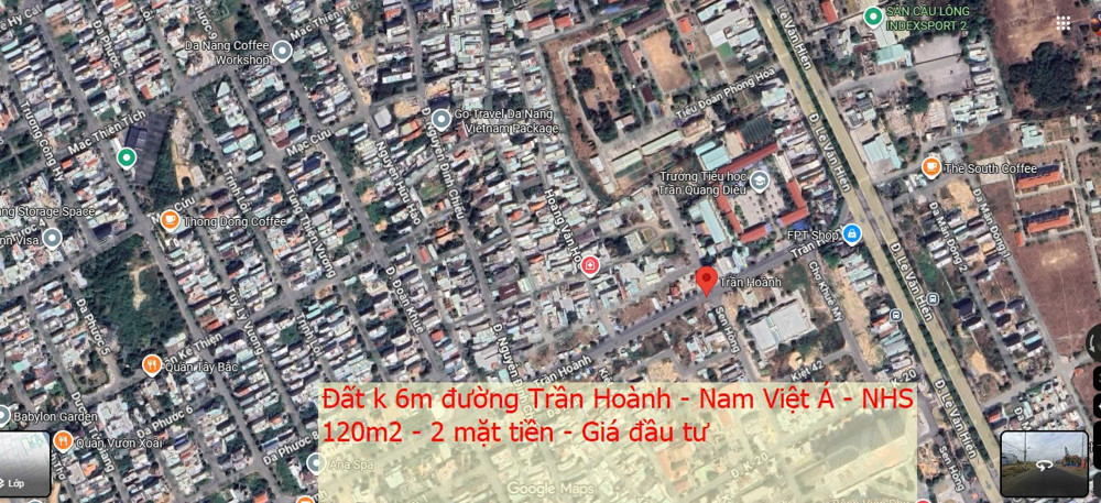 Cần Bán Lô Đất 2 Mặt Tiền Kiệt 6M - Đường Trần Hoành - Khuê Mỹ - Ngũ Hành Sơn - Diện Tích 120M
