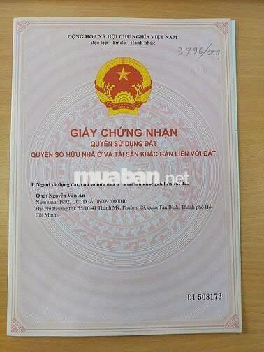 Nhà Đẹp – Giá Tốt – Chính Chủ Cần Bán Căn Nhà Tại Đường Vườn Lài, Phường An Phú Đông, Q.12, Tp. Hcm