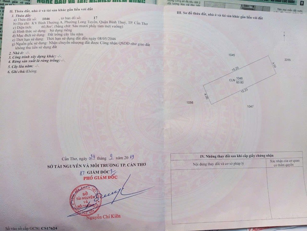 Đất Đẹp – Giá Tốt – Chính Chủ Cần Bán Lô Đất Tại Phường Long Tuyền, Bình Thuỷ, Cần Thơ