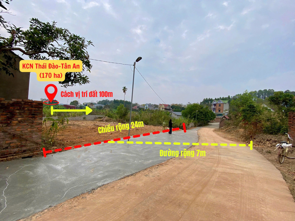 Đất Phường Tân An, Bắc Giang. 339M2 - Mt 16M. Gần Kcn. Giá 1,7 Tỷ