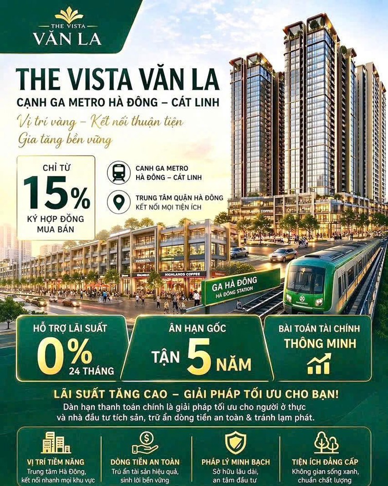 Cơ Hội Vàng An Cư Quang Trung Hà Đông – Chỉ Cần 15% Ký Hđ, Ưu Đãi 2% Liền Tay!