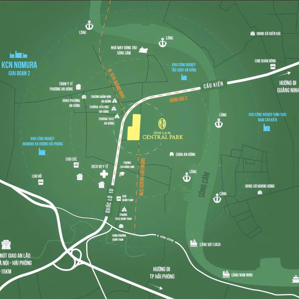 Bán Nhà Liền Kề Đẹp Tại Dự Án Himlam Central Park - Phường Hồng An, Hải Phòng - Vị Trí Tiềm Năng