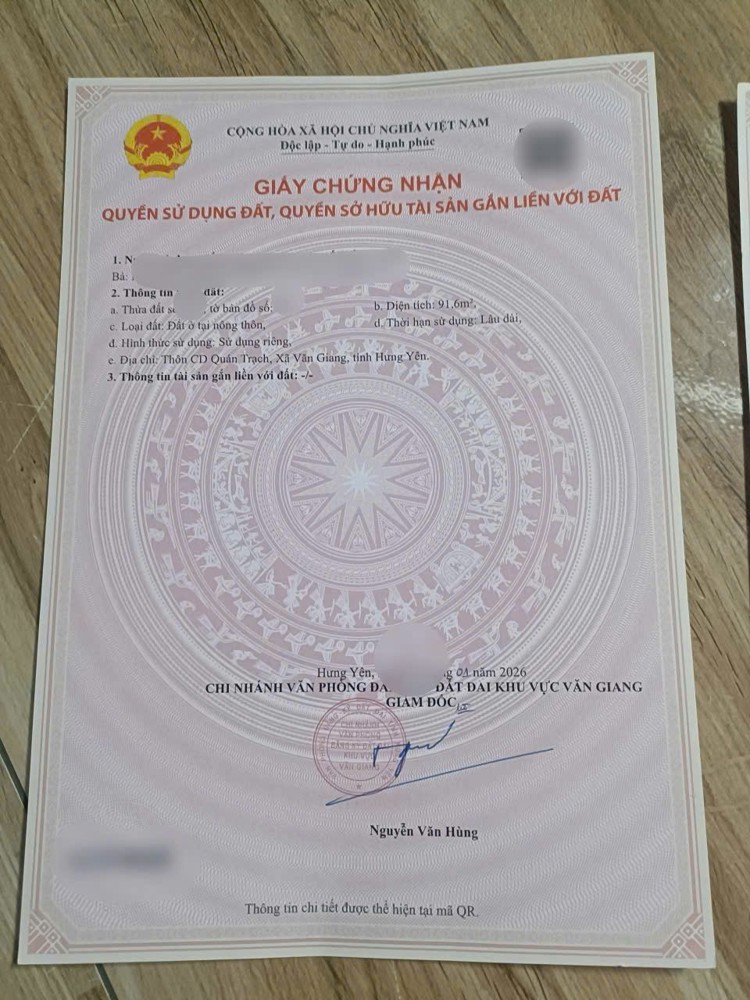 Chính Chủ Cần Bán Đất 2 Mặt Tiền - Giá Tốt Tại Quán Trạch, Liên Nghĩa - Văn Giang - Hưng Yên