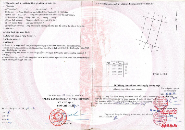 Chính Chủ Bán Đất Sẵn Sổ Giá Tốt Nhất Xuân Thới Sơn
